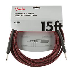 Cable de instrumento Fender Serie Profesional, 4.5m, Rojo Tweed