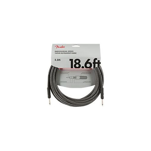 Cable de instrumento Fender Serie Profesional, 5,5 m, Gris Tweed