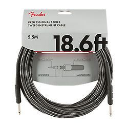 Cable de instrumento Fender Serie Profesional, 5,5 m, Gris Tweed
