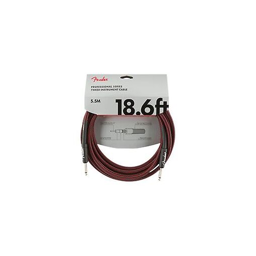 Fender Professional Series Instrument Cable, 5.5m, Red Tweed