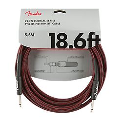 Cable de instrumento Fender Serie Profesional, 5.5m, Rojo Tweed