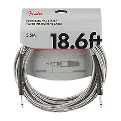 Cable de instrumento Fender Serie Profesional, 5,5 m, Blanco Tweed