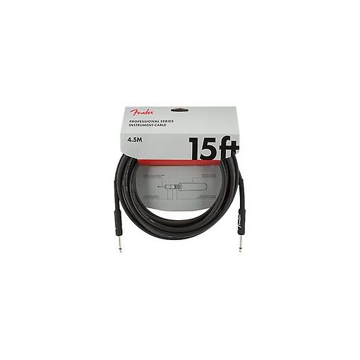 Cable de instrumento Fender Serie Profesional, 4.5m, Negro
