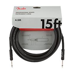Cable de instrumento Fender Serie Profesional, 4.5m, Negro