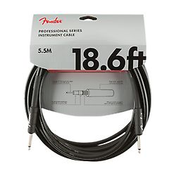 Cable de instrumento Fender Serie Profesional, 5.5m, Negro