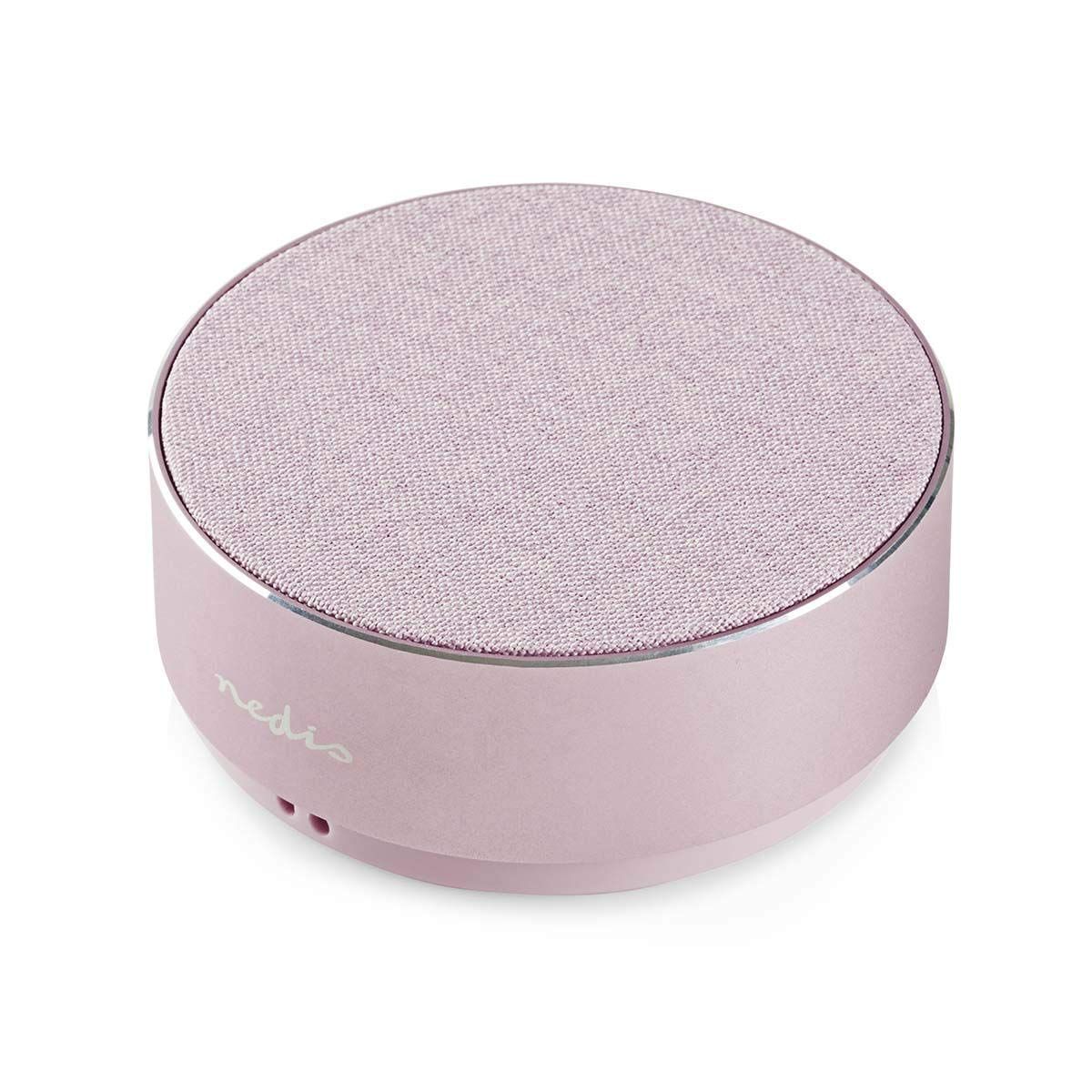 Altavoces inalámbricos Nedis SPBT1001PK, 9 W, diseño de metal, dorado rosa