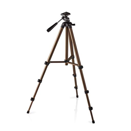 Trípode para fotos y vídeos Nedis TPOD2100BZ con movimiento panorámico y inclinación, 43 pulgadas, Negro/Plata