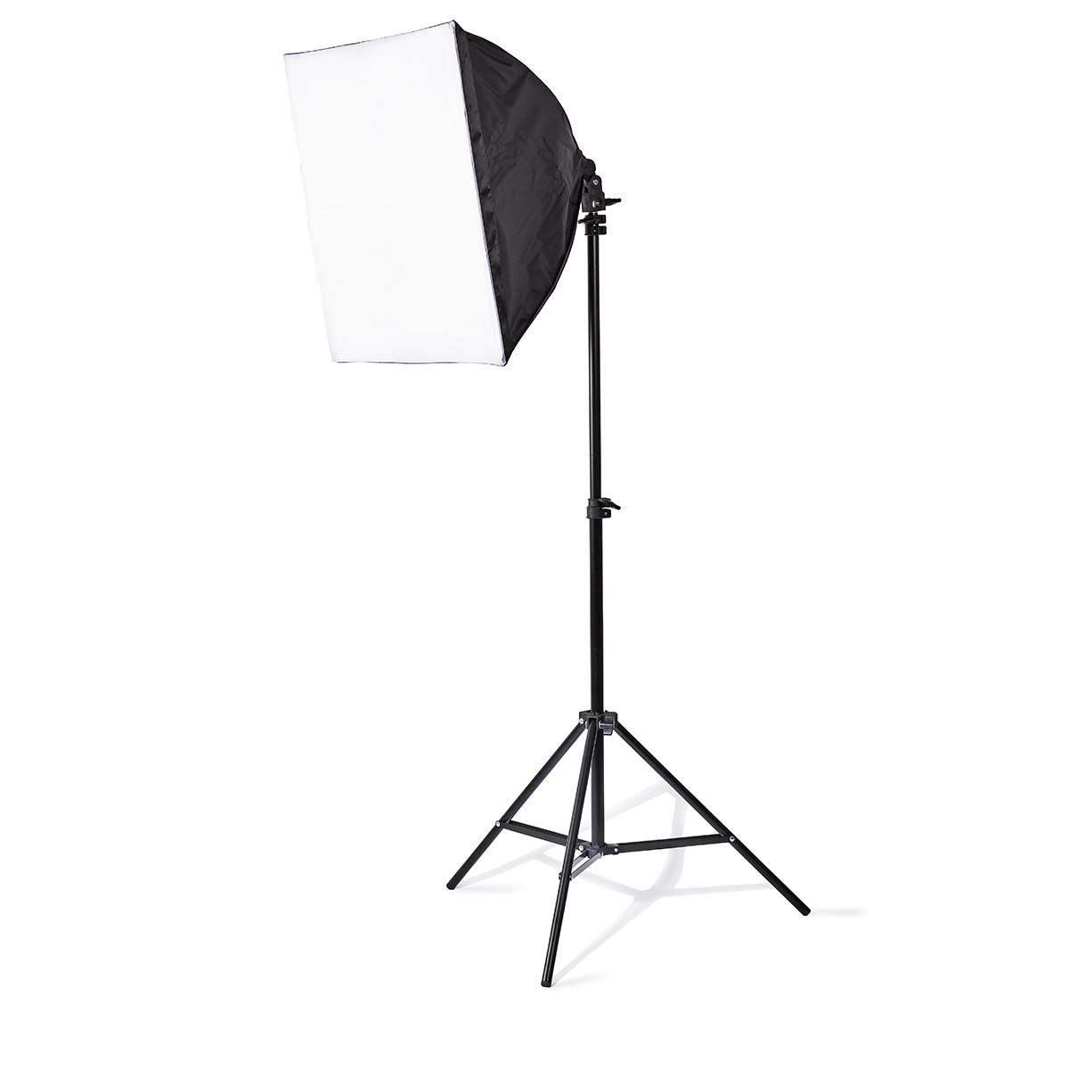 Kit de studio photo pliable Nedis SLKT10BK avec 2 x 70W ampoules, boîtes à lumière et trépieds
