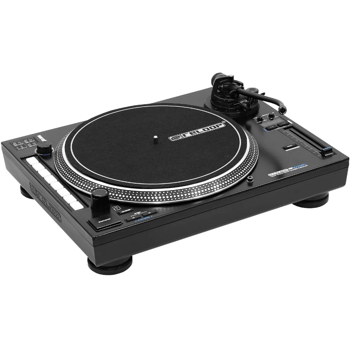 Reloop RP-8000 MK2 Vinyl DJ Turntable - Direct Drive Turntable - Compatible with Serato DJ Pro - Integrated MIDI Controls - RGB Performance Modes - Quartz Motor - MM Phono Preamp - 55 dB Signal/Noise Ratio