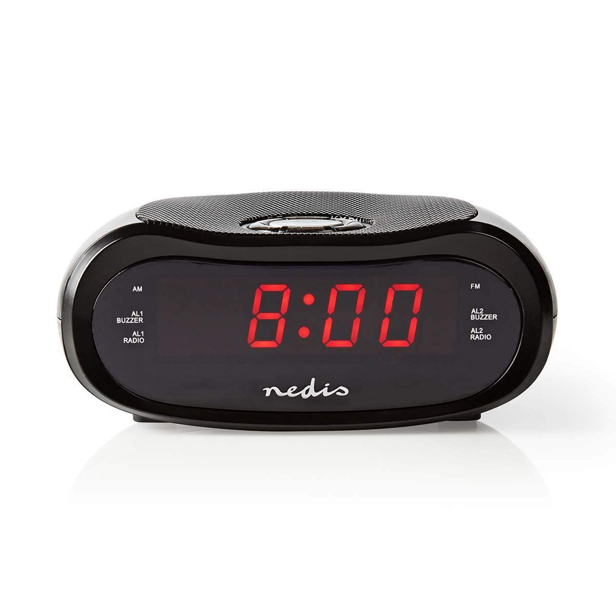 Nedis Digital Alarm Clock with 0.6" LED Display FM Radio