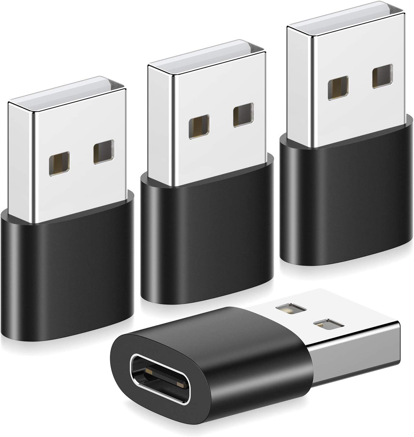 Uisave 4-Pack USB-C Female to USB Male Adapters