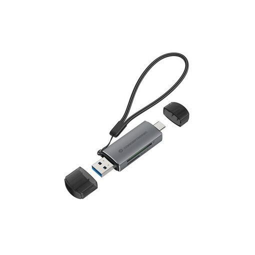 Lector de tarjetas de memoria Conceptronic BIAN05G USB 3.2 Gen 1 (3.1 Gen 1) Tipo A/Tipo C - Gris