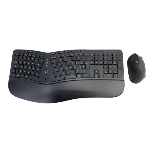 Conceptronic Wireless Keyboard and Mouse Set, Italian Black