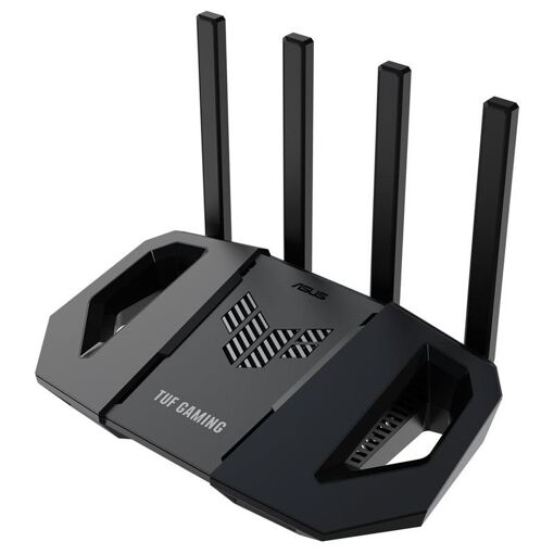 ASUS TUF Gaming BE3600 - Enrutador inalámbrico con interruptor de 4 puertos - 1 GbE, 2.5 GbE, Wi-Fi 7 Bi-banda
