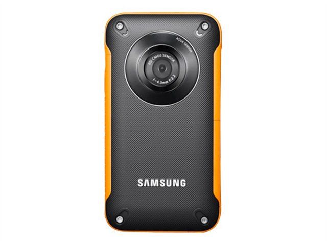 Samsung HMX-W300 Camcorder - 1080p - 5MP - Flash Card - Waterproof up to 5m - Yellow