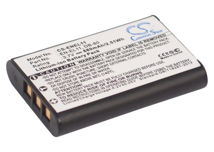 Nikon Li-ion Battery DB-L70, 3.7V 680mAh/2.5Wh for Sanyo Xacti DMX-E10, VPC-E10