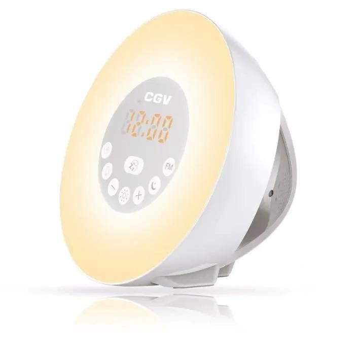 CGV CR Aruna Radio-Alarm Clock - White, Multi-Color