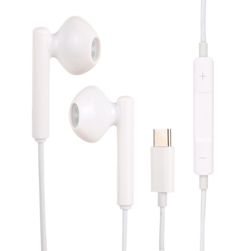 Wewoo Stereo Earphones with USB-C/Type-C Interface (White)