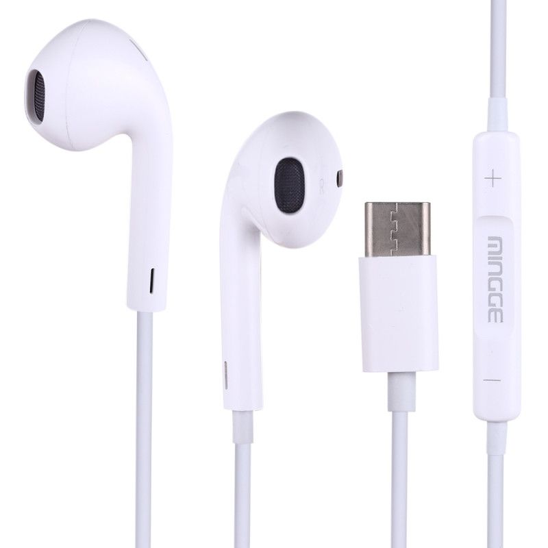 Wewoo USB-C / Type-C Earphones with Built-in Microphone (White)