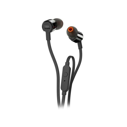 Auriculares inalámbricos JBL T290 negros con control de botones, micrófono y kit manos libres