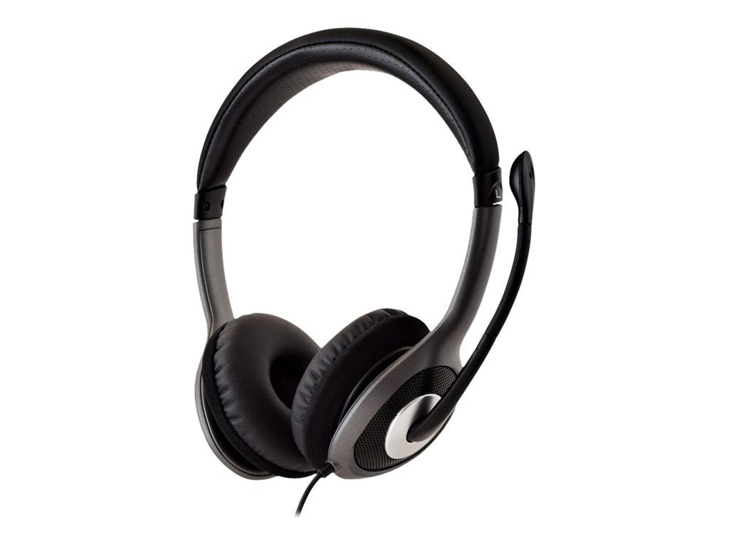 V7 HU521-2EP - Over-Ear Headset - Wired - USB - Black