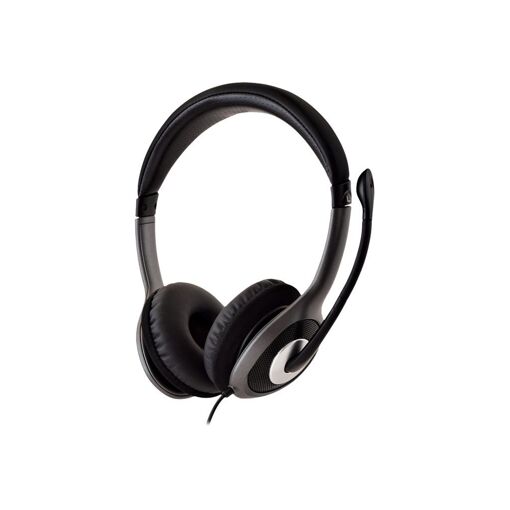 Auricular V7 HU521-2EP - Sobreoreja - Con cable - USB - Negro