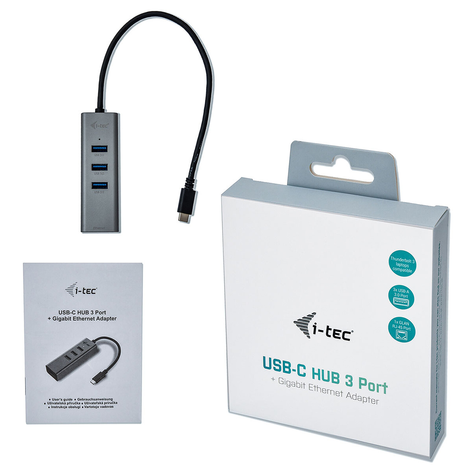 i-tec Metal USB-C Hub 3x Gigabit Ethernet