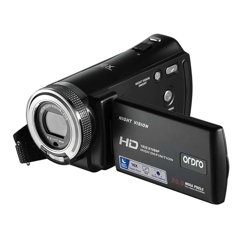 Ordro V12 1080p HD Digital Zoom Camera with 20MP Night Vision and Infrared