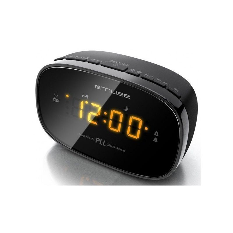 Réveil radio Muse M 150 CR - Double alarme - Noir
