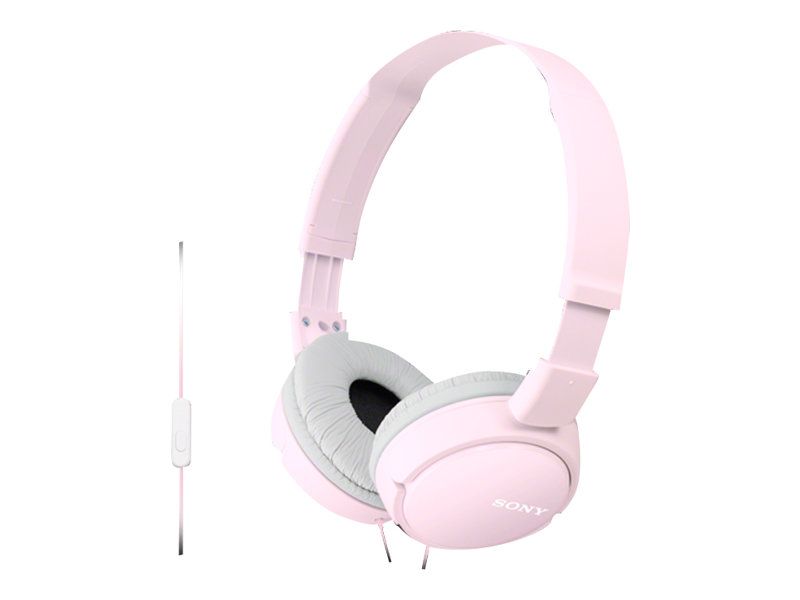 Sony MDR-ZX110AP - Wired Headphones with Microphone - Over Ear - Pink