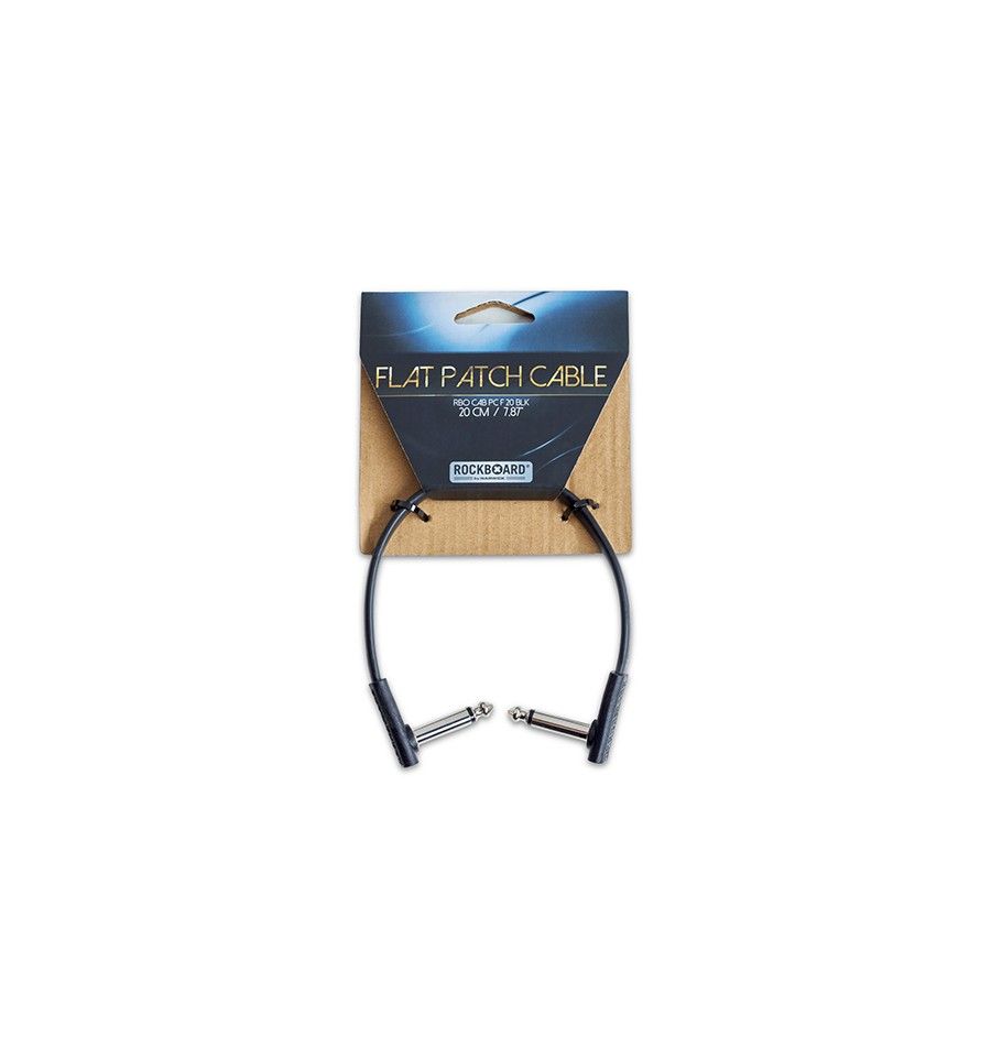Rockboard Flat Patch Cable - 20 cm Black