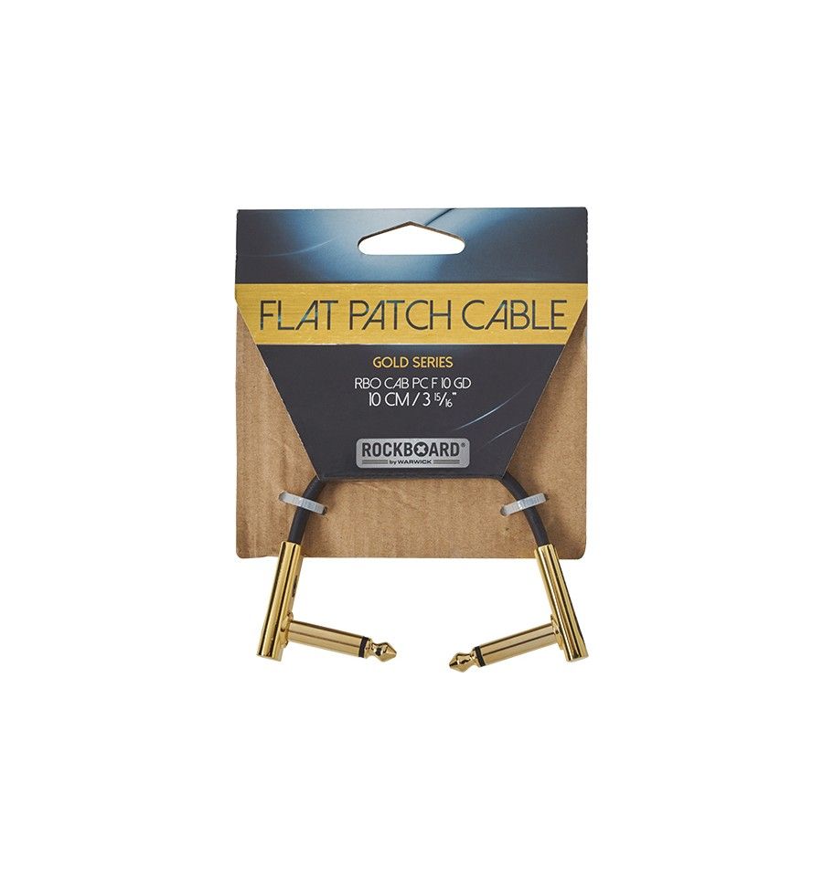 Rockboard Flat Patch Gold Series CAB-PC-F-10-GD - 10cm Cable Patch