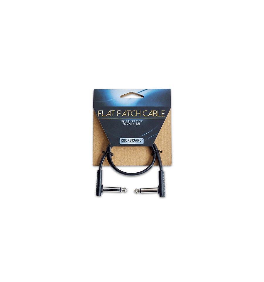 Rockboard Flat Patch Cable - 30cm - Black