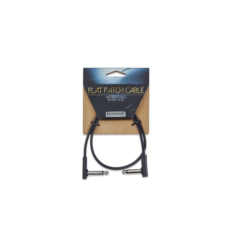 Rockboard Flat Patch Cable - 45cm Black