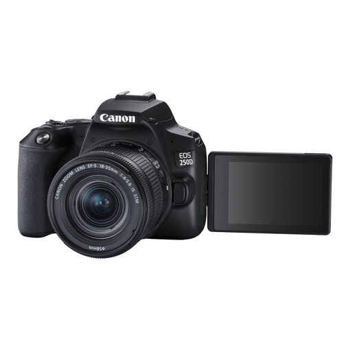 Canon EOS 250D Negro con objetivo EF-S 18-55 mm III
