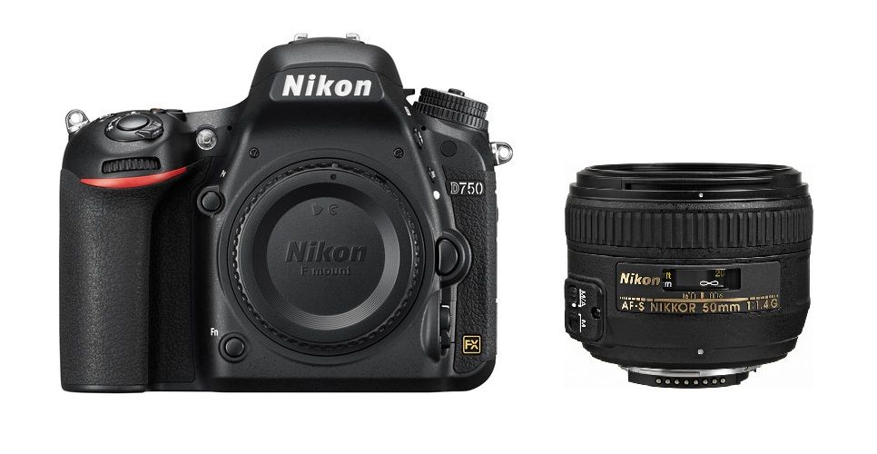 Appareil photo Nikon D750 24,3 MP avec objectif AF-S 50 mm f/1,4 G