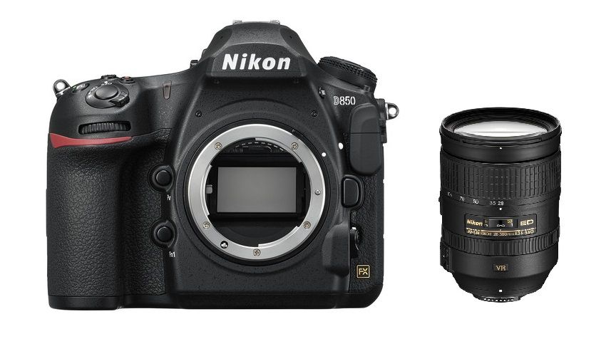 Appareil photo numérique Nikon D850 45,7 MP avec objectif AF-S 28-300 mm f/3,5-5,6 G ED VR