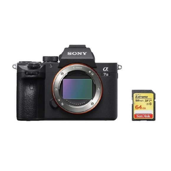 Sony Alpha 7 III 24MP Mirrorless Camera Body + 64GB SD Card