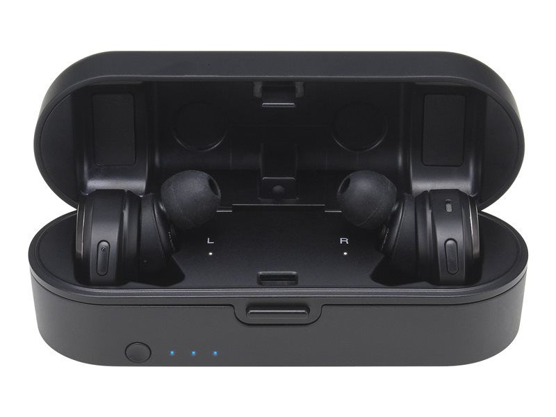 Audio-Technica ATH CKR7TW Wireless Earbuds with Microphone - Black