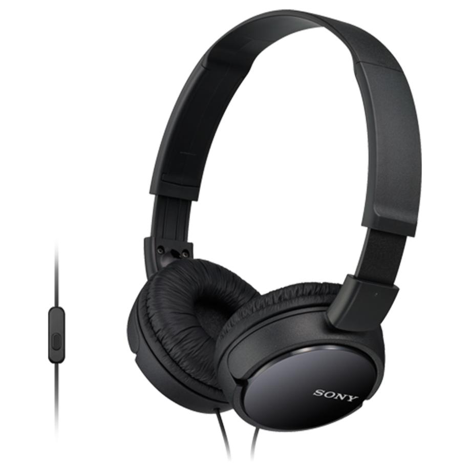 Sony MDR-ZX110AP Wired Headphones with Call/Music Function, Black