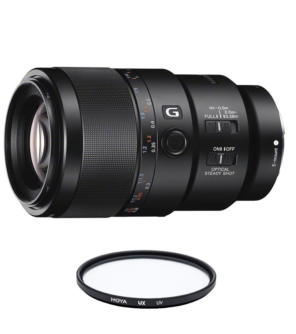 Sony SEL 90mm F2.8 Macro G OSS Lens + Hoya UX UV 62mm Filter