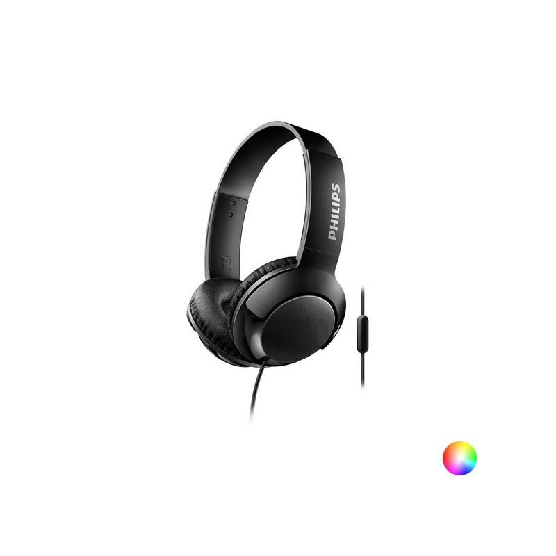 Philips SHL3075/10 BASS+ Wired Headphones with Microphone - White