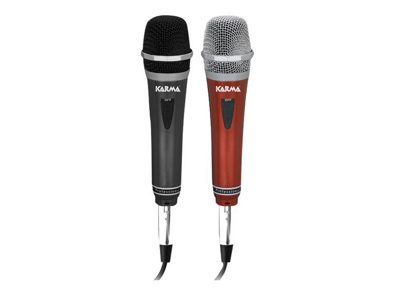Microphone Karma Italiana DM 522 - Noir, Rouge (paquet de 2)