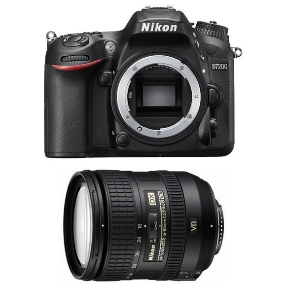 Appareil photo Nikon D7200 24 MP avec objectif AF-S 16-85 mm f/3,5-5,6 G ED VR DX