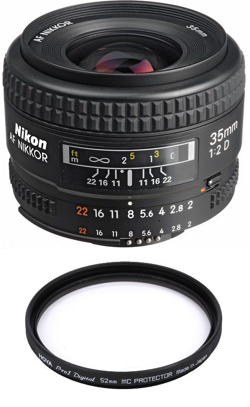 Nikon 35mm f/2.0D Lens + Hoya 52mm PRO 1D Protector