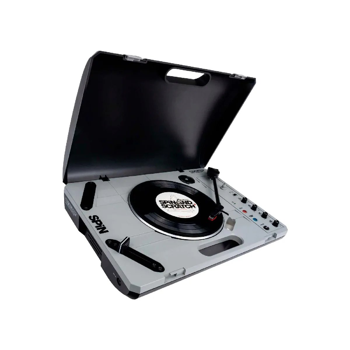 Plato de vinilo portátil Reloop Spin - Sistema de transmisión directa, audio Bluetooth, grabación USB