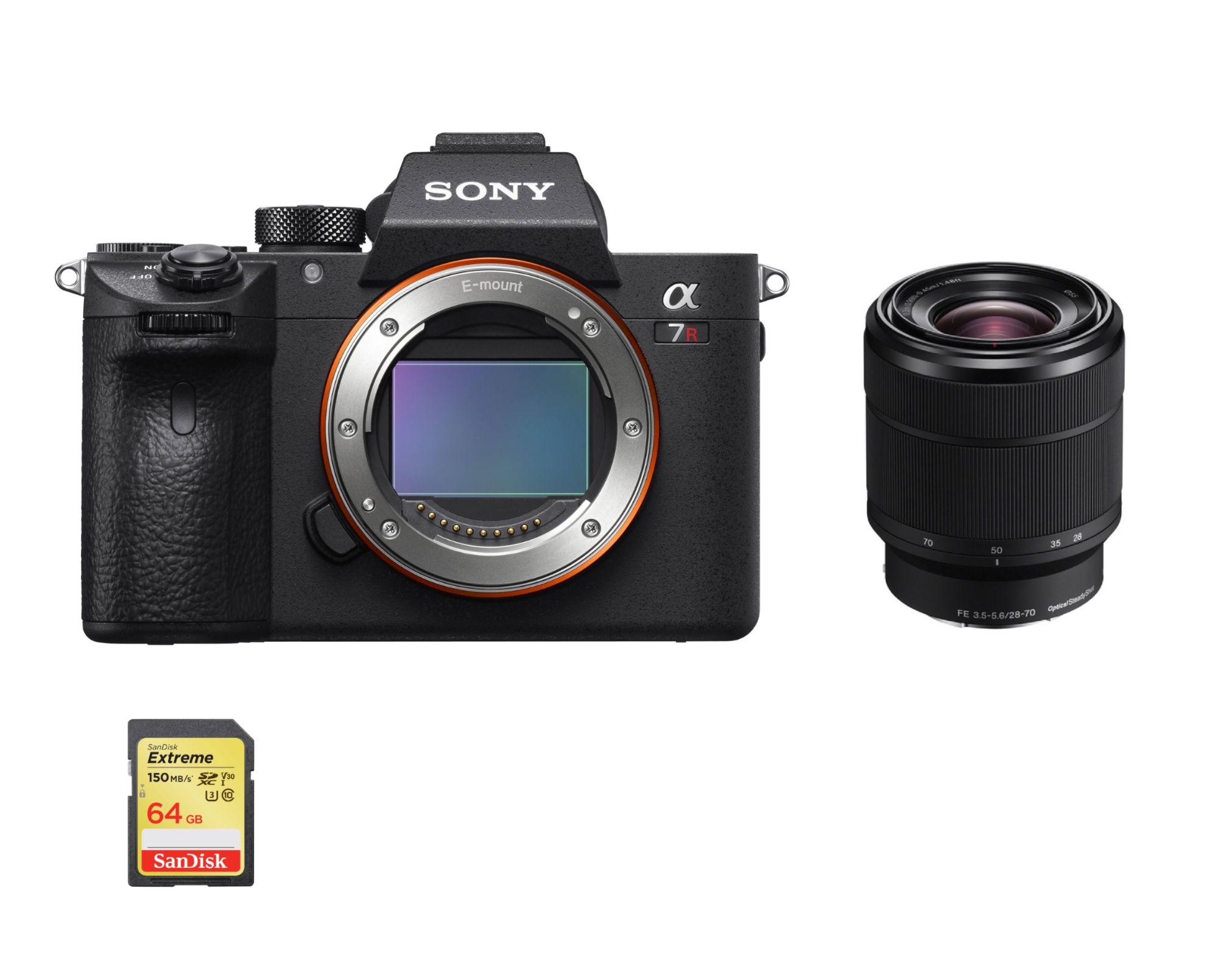 Sony Alpha 7R III 42.4MP Hybrid Camera + SEL 28-70mm F3.5-5.6 OSS Lens + 64GB SD Card