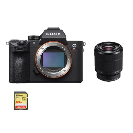 Appareil photo hybride Sony Alpha 7R III 42,4 mégapixels + objectif SEL 28-70 mm f/3,5-5,6 OSS + carte SD 64 Go