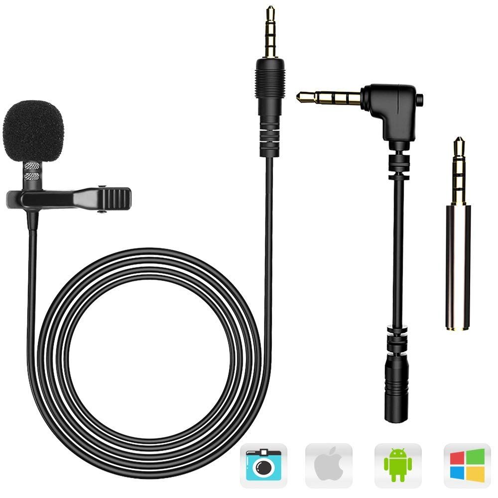 Microphone Agptek AC02 pour PC avec jack 3,5 mm, Noir