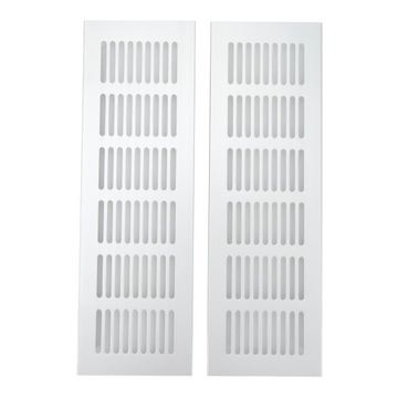 Wudding Rectangle Ventilation Grille, Silver Alloy Aluminum for Heat Dissipation QP24516